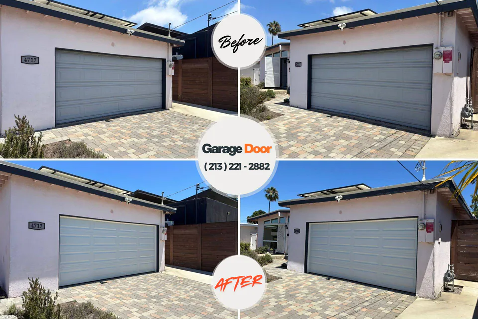 Before and after: garage door repair Seminole County